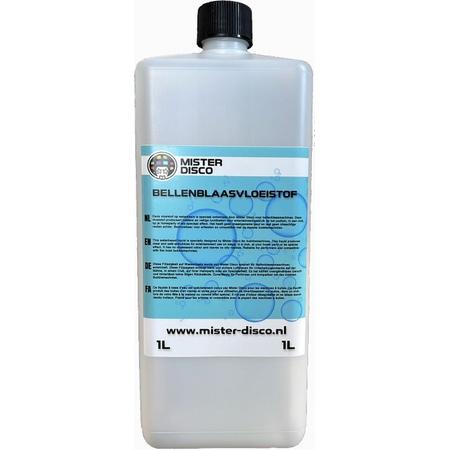 Mister Disco - Bellenblaasvloeistof 1 liter | Laat geen residu achter | Incl. draaibare dop | Thuisfeest